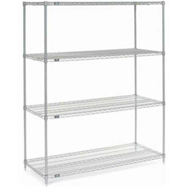 Designed To Furnish 42 x 18 x 74 in. Nexel Poly-Z-Brite Wire Shelving, Clear DE2972656 - main
